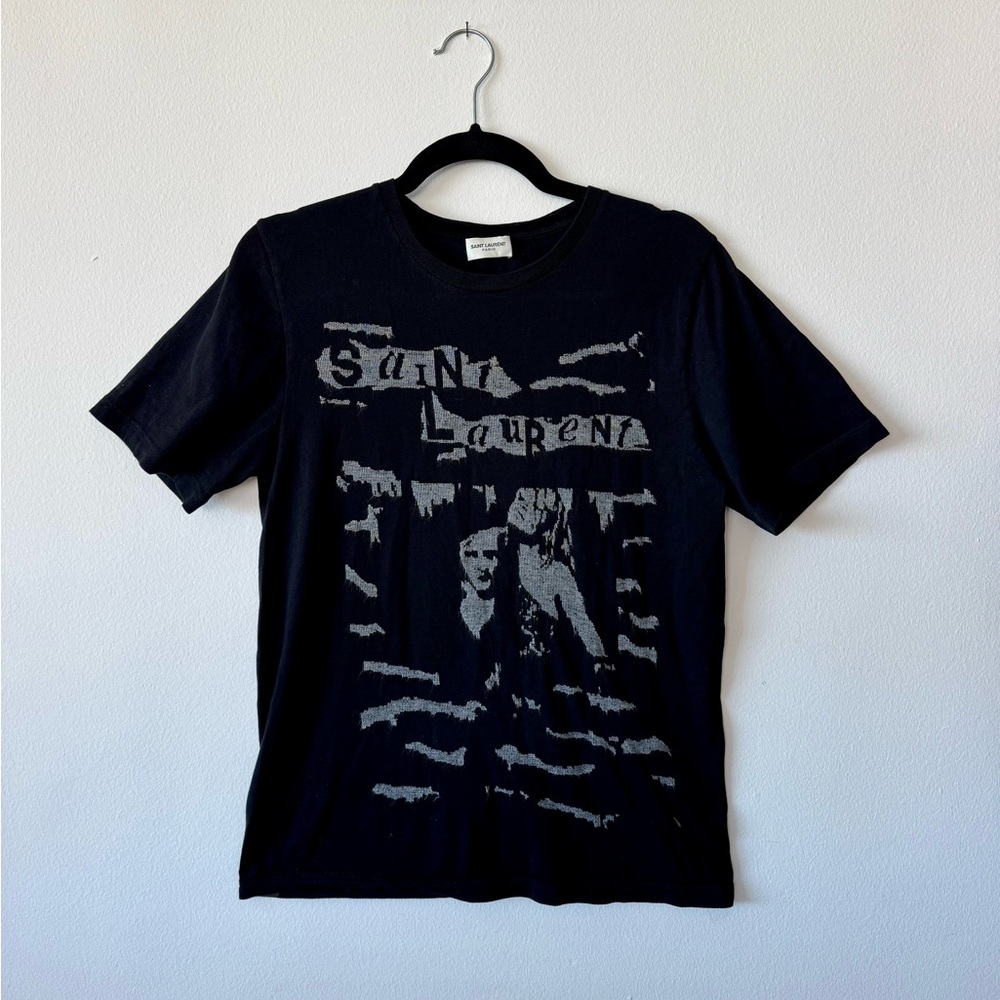 Saint Laurent Black Graphic T-Shirt